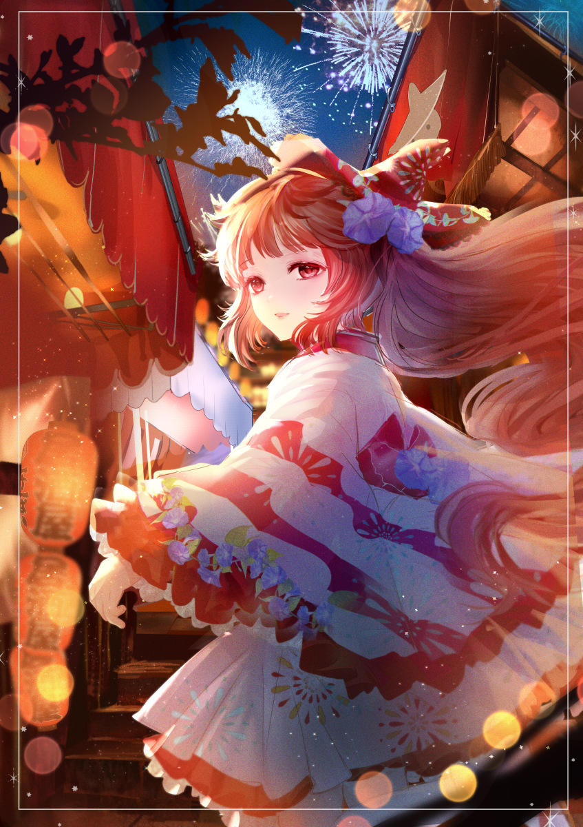 This is a pixiv picture whose title is 夏祭り魔女(夜バージョン).