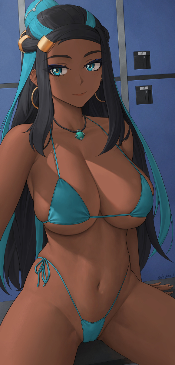 This is a pixiv picture whose title is [ポケモン]ルリナ / Nessa (bikini vers.).