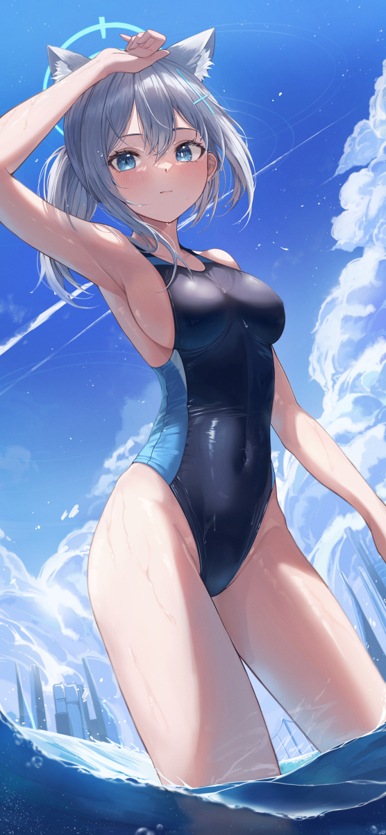 This is a pixiv picture whose title is シロコ (水).