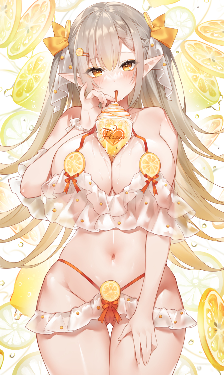 This is a pixiv picture whose title is レモンエロフ.