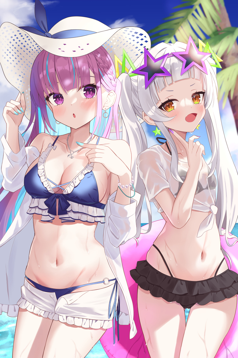 This is a pixiv picture whose title is あくしお水着.