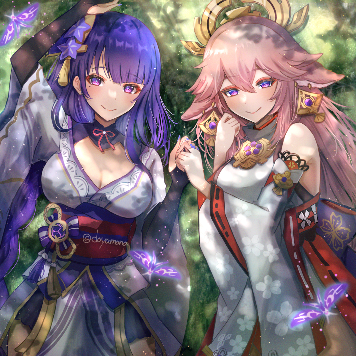 This is a pixiv picture whose title is 影と神子.