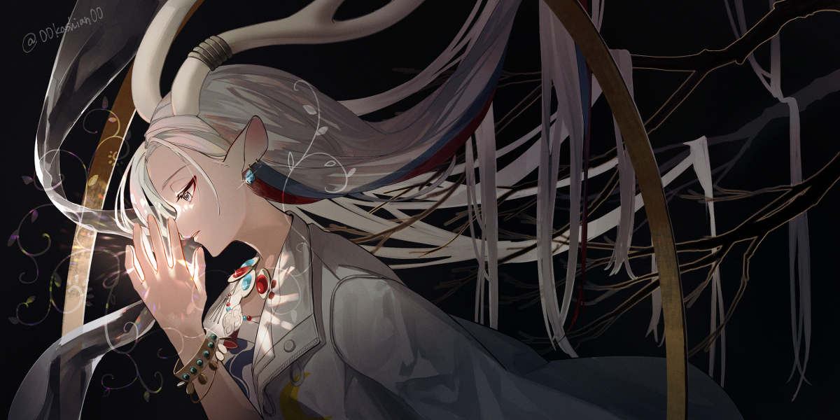 This is a pixiv picture whose title is 九色鹿.