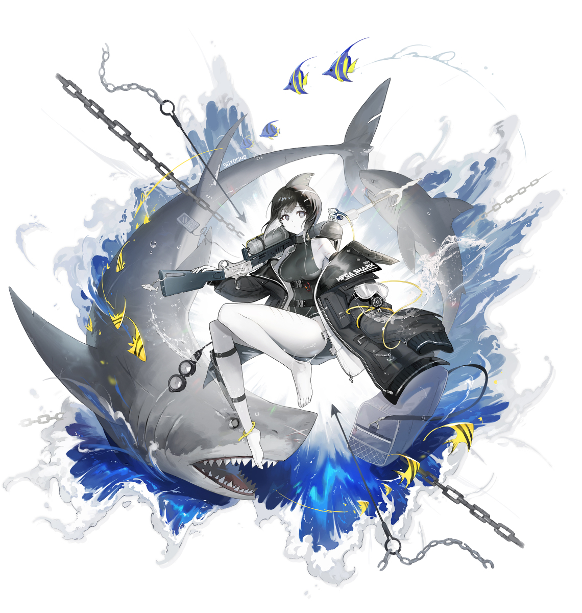 This is a pixiv picture whose title is サメちゃん.