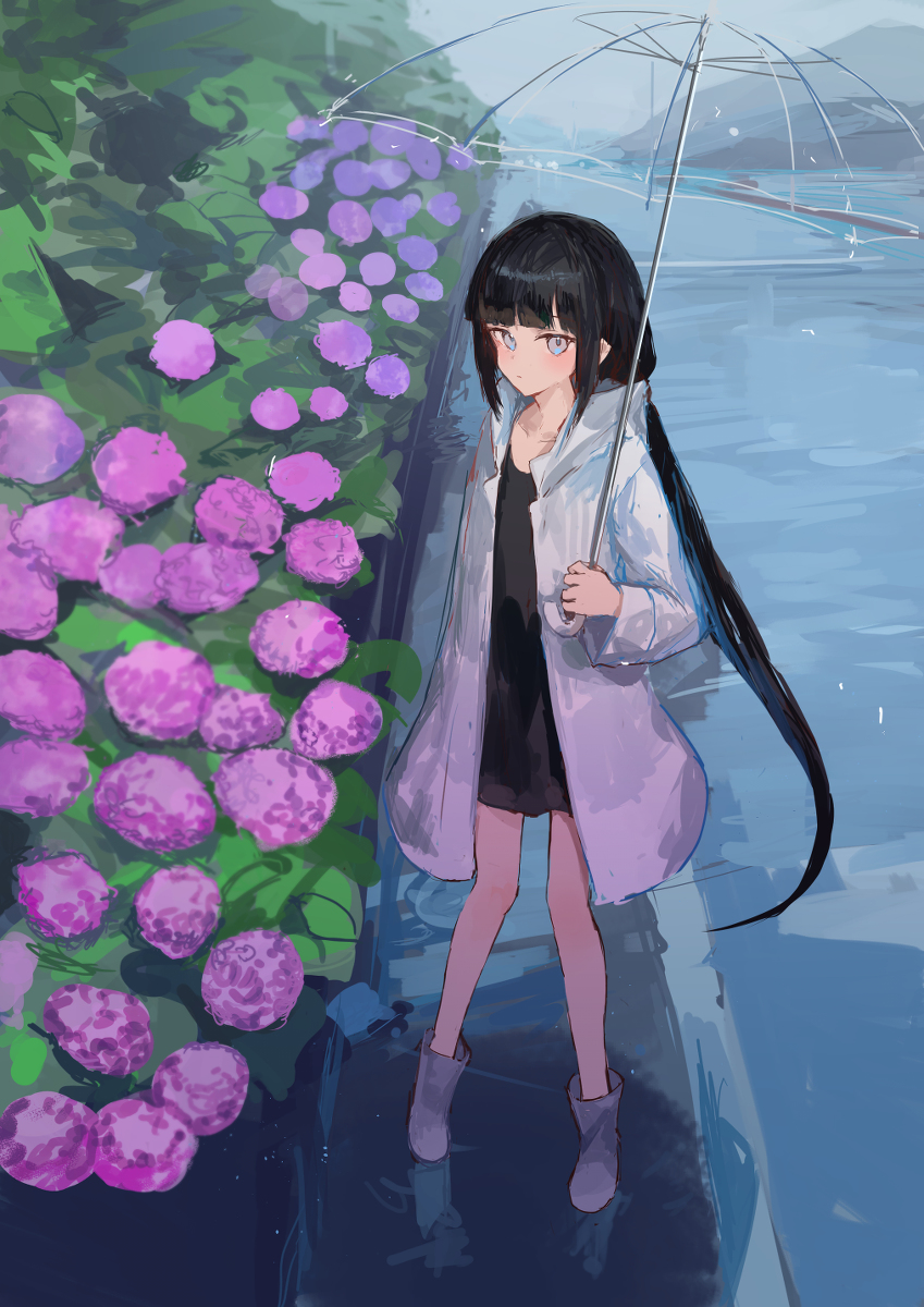 This is a pixiv picture whose title is レイニーブーツ.