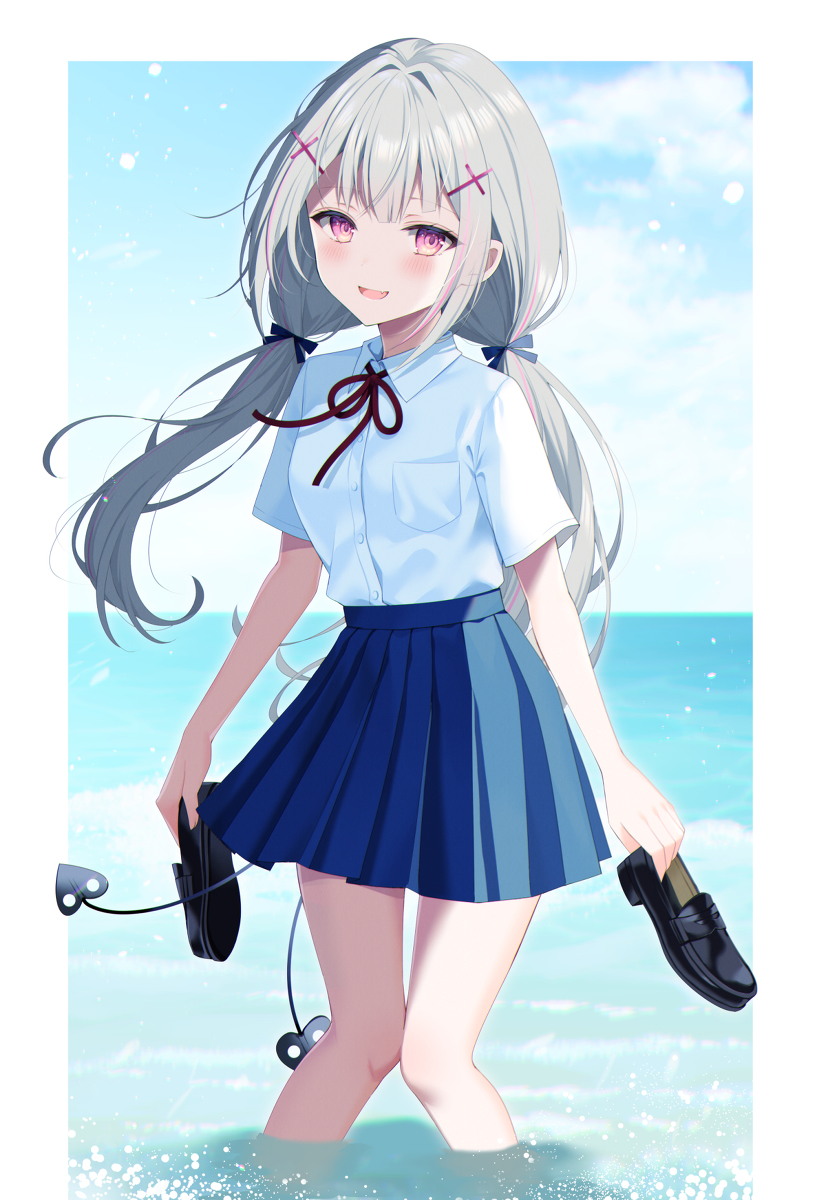 This is a pixiv picture whose title is 夏と空澄.