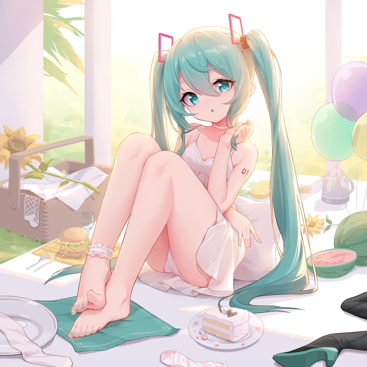 This is a pixiv picture whose title is 初音未来.