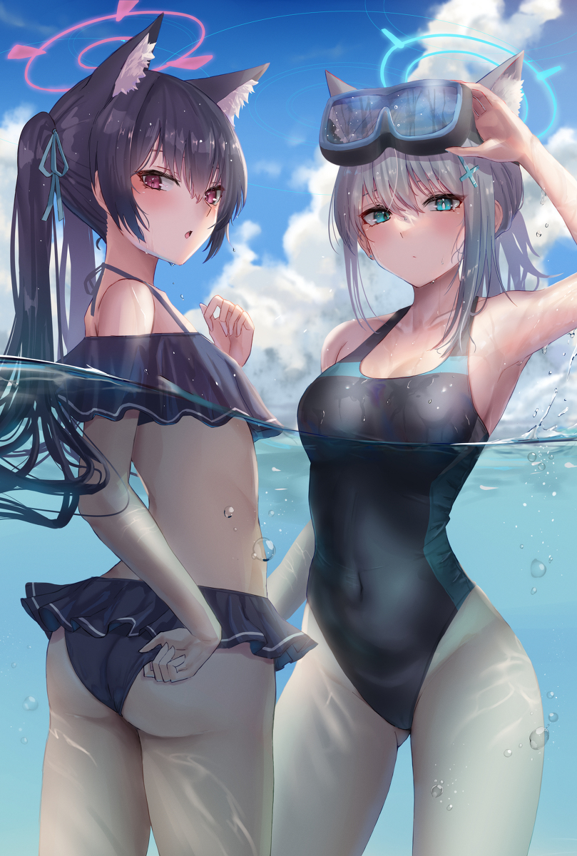 This is a pixiv picture whose title is 水着シロコセリカ.