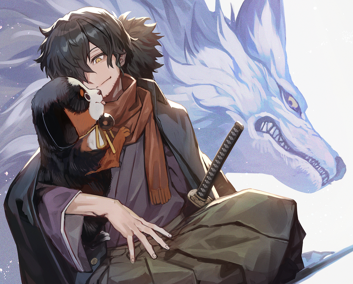 This is a pixiv picture whose title is 南溟弓張八犬伝.