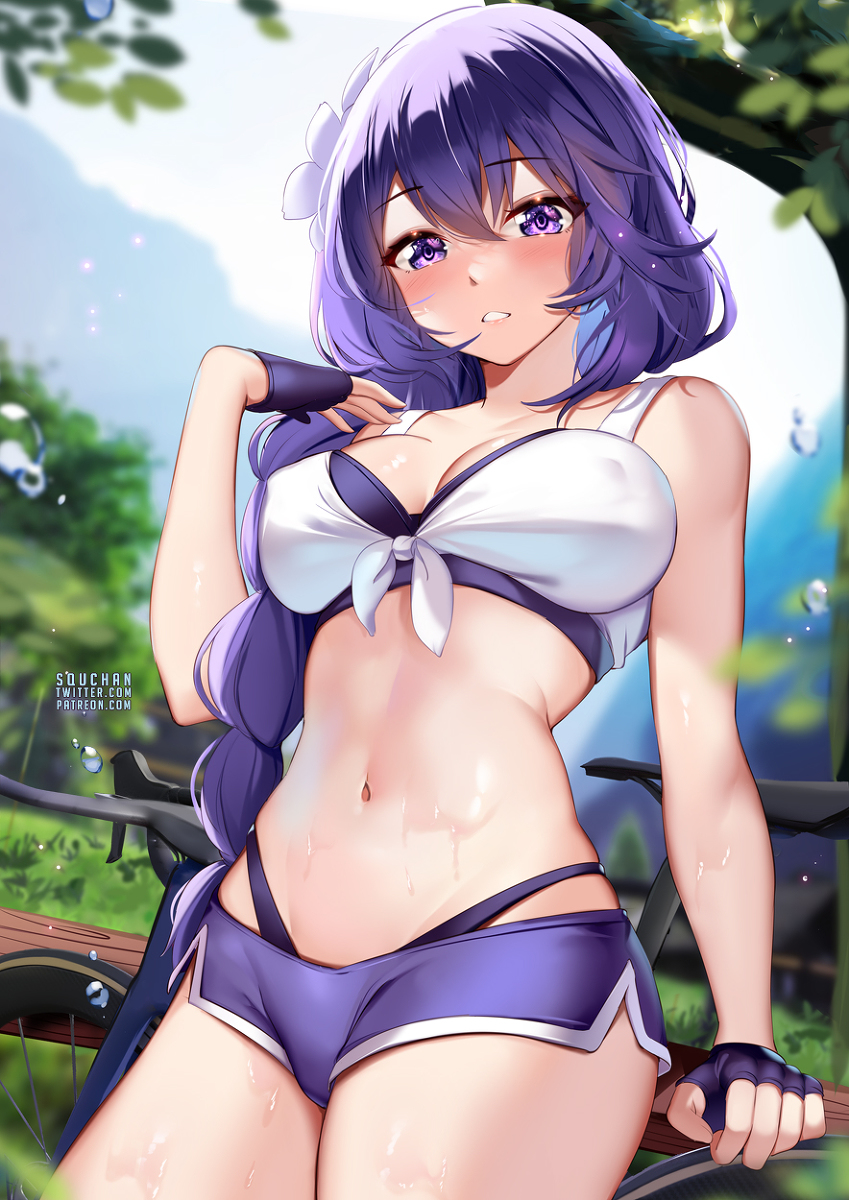 This is a pixiv picture whose title is 雷電将軍.