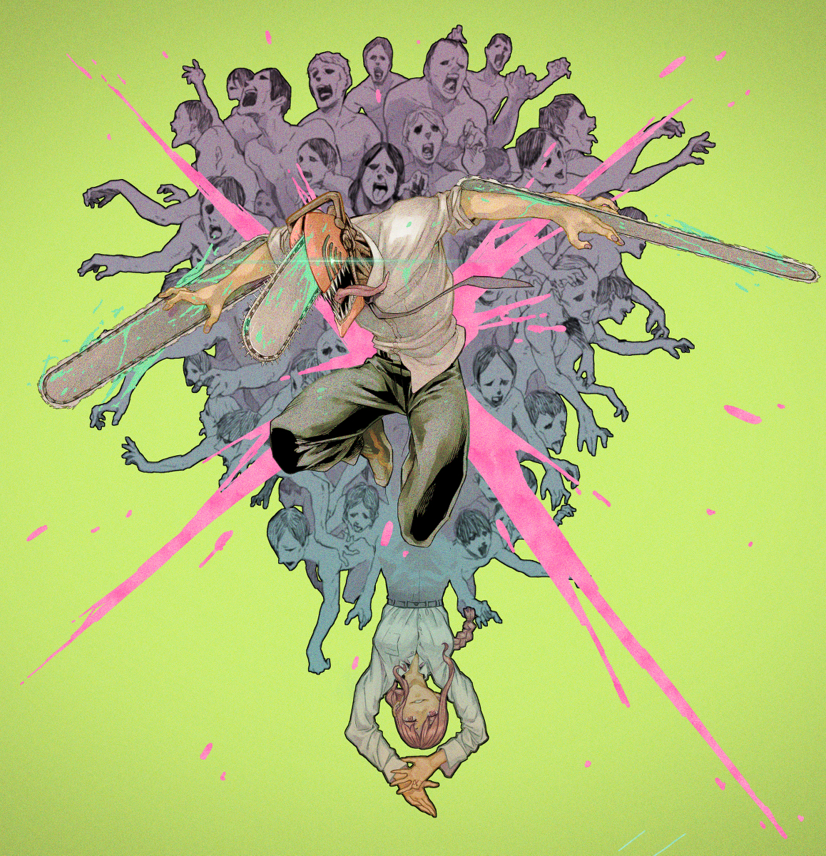This is a pixiv picture whose title is チェンソーマン.