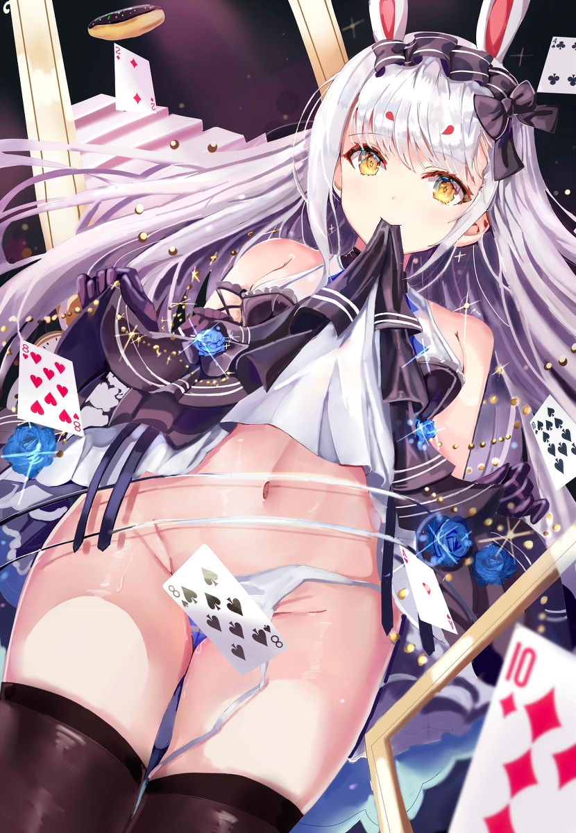 This is a pixiv picture whose title is 不思议国度的兔子小姐.