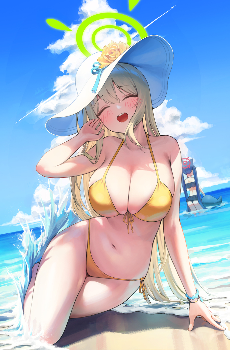 This is a pixiv picture whose title is 十六夜 ノノミ (水着).