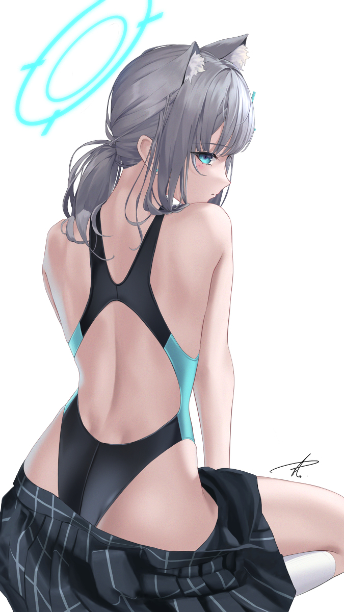 This is a pixiv picture whose title is 砂狼シロコ(水着ver.).