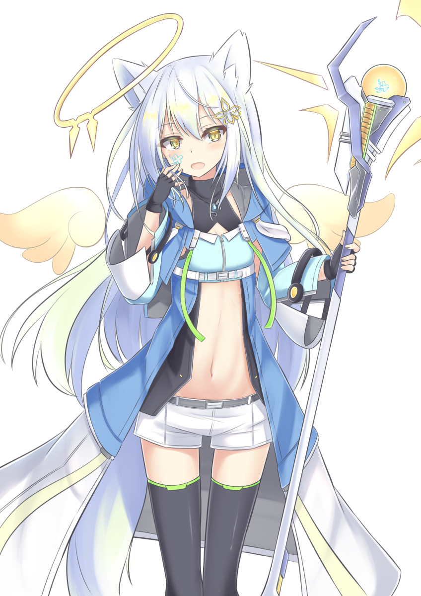 This is a pixiv picture whose title is 狼牙さん家のおおかみちゃん.