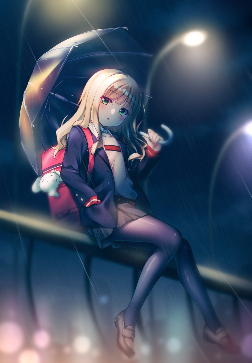 This is a pixiv picture whose title is 雨と南夢芽.