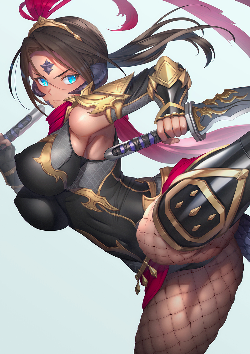 This is a pixiv picture whose title is NINJA Kick.