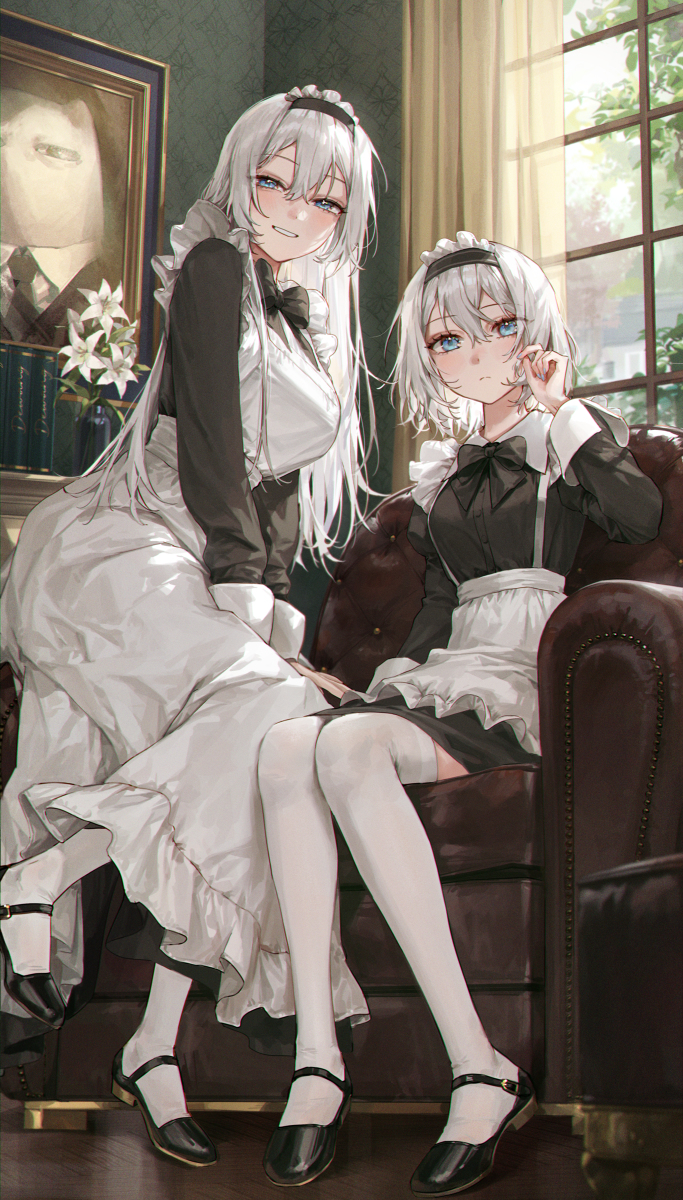 This is a pixiv picture whose title is maid.