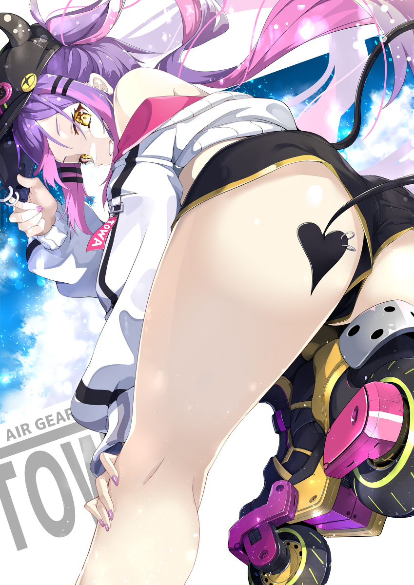 This is a pixiv picture whose title is HOLOLIVE AIR GEAR 常闇トワ.