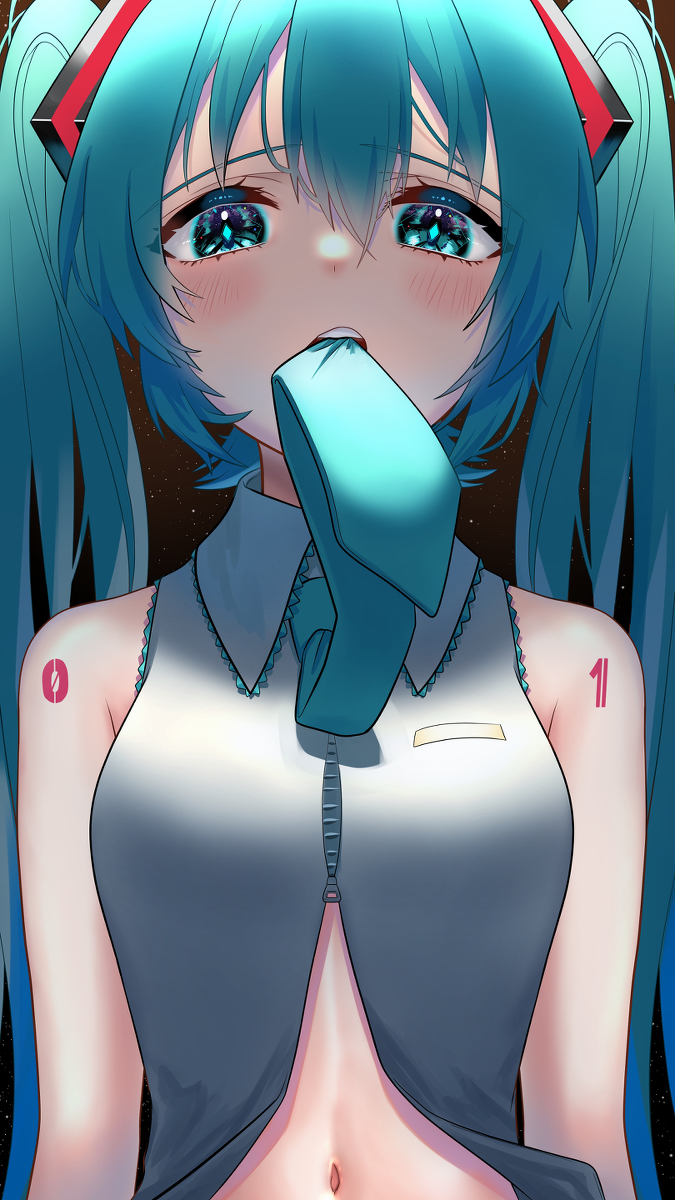 This is a pixiv picture whose title is 1日1ミクチャレンジ29日目　「パクっ」.