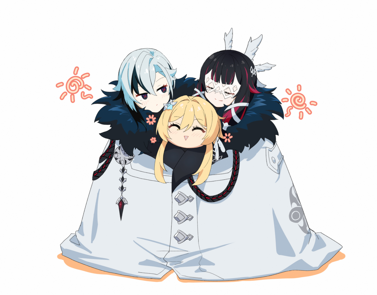 This is a pixiv picture whose title is 一家三口.