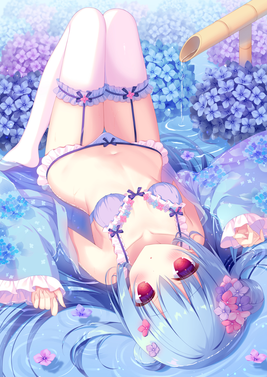 This is a pixiv picture whose title is 紫陽花💠.