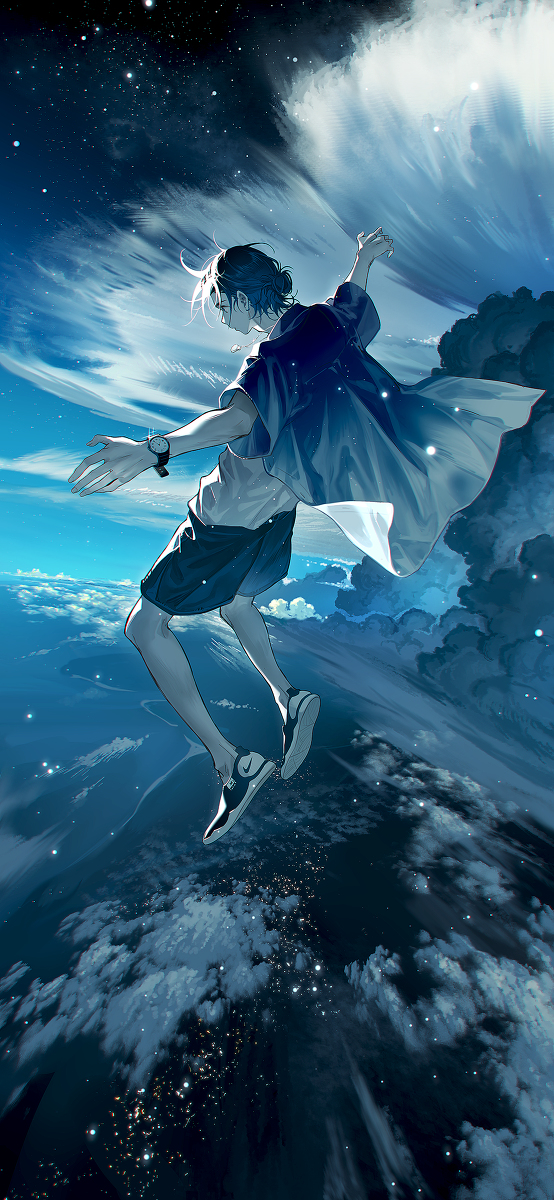 This is a pixiv picture whose title is 俯瞰.