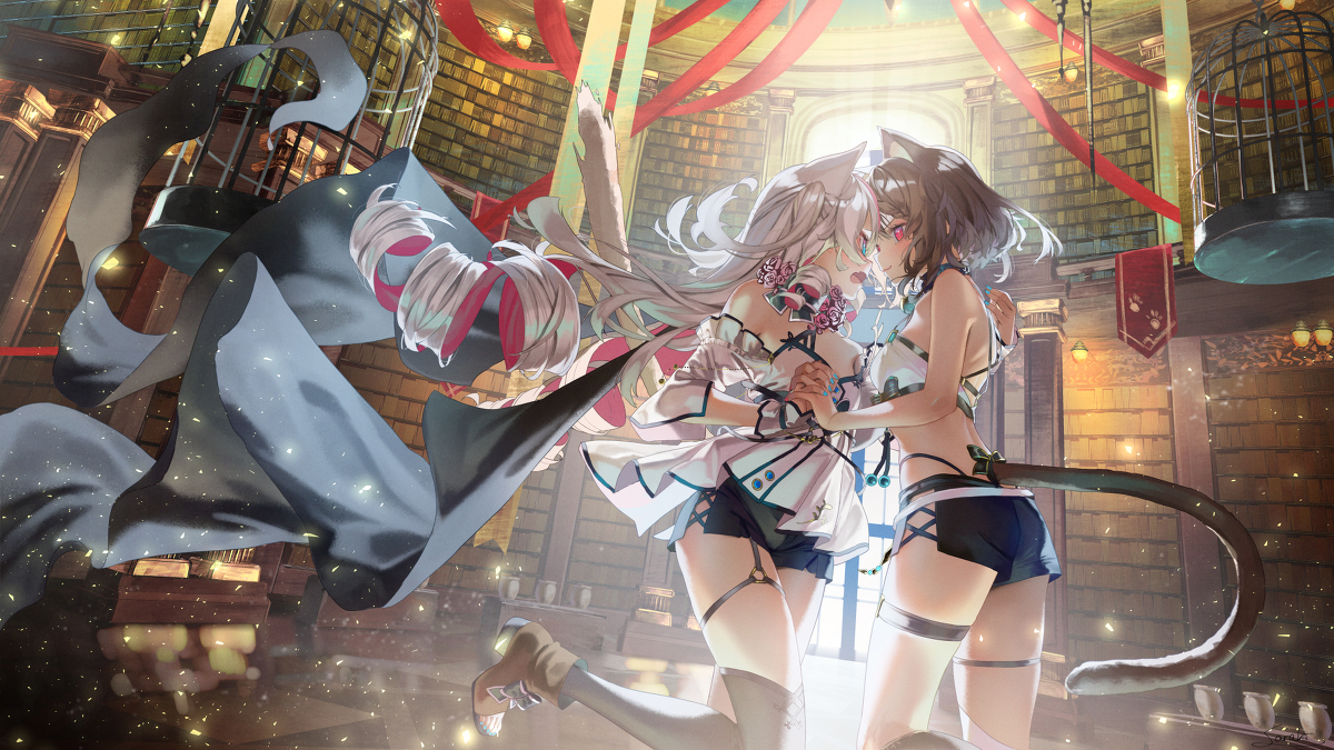 This is a pixiv picture whose title is 猫ダンス.