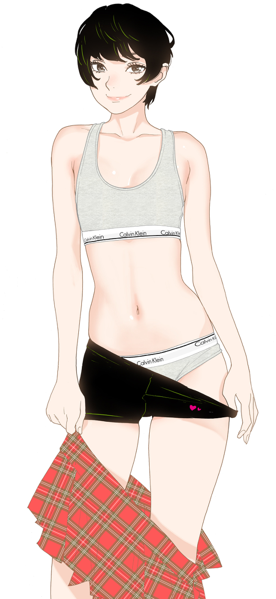 This is a pixiv picture whose title is ミチルvsカルバン・クライン.