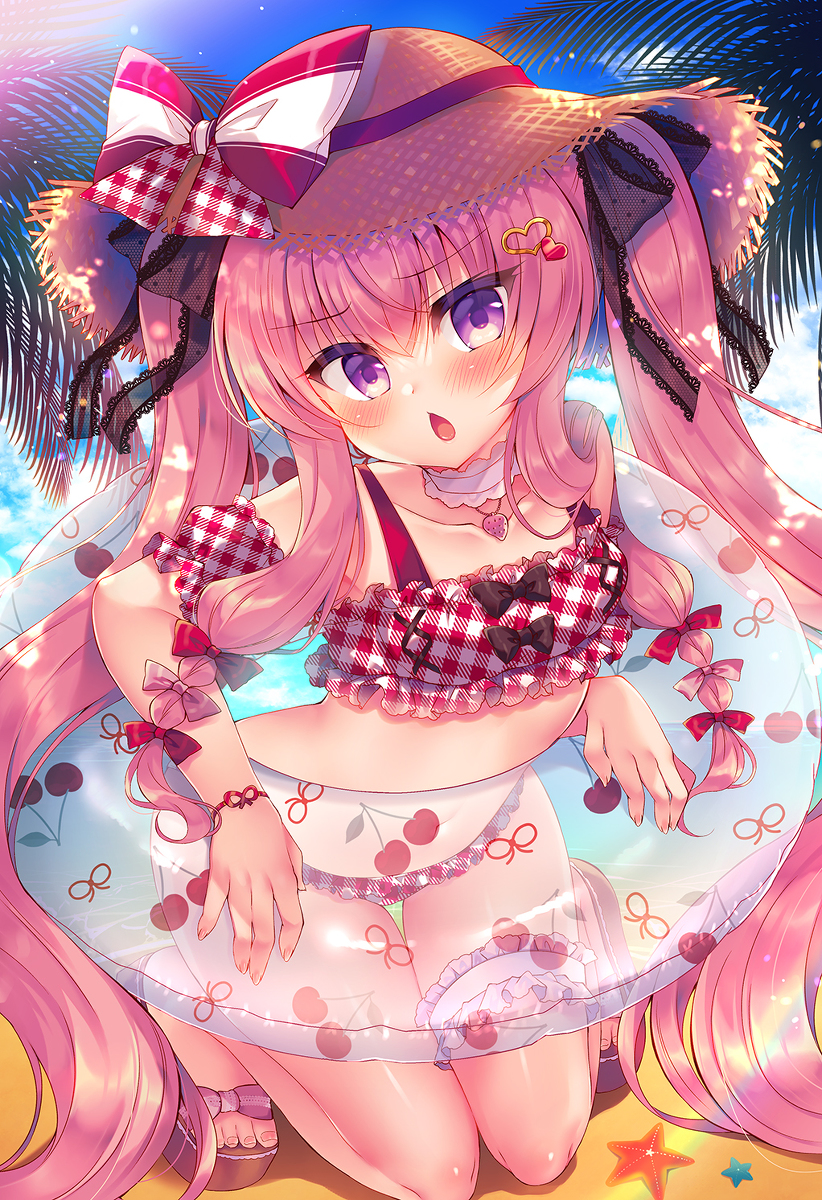 This is a pixiv picture whose title is ツンデレ！夏！水着！.