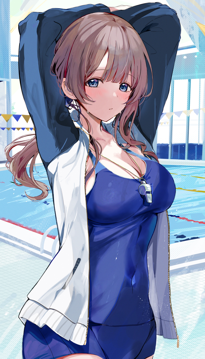 This is a pixiv picture whose title is スク水ほなちゃん.