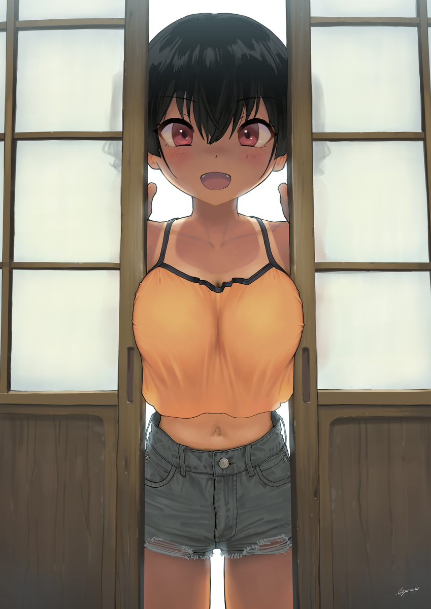 This is a pixiv picture whose title is ガキ巨乳③.