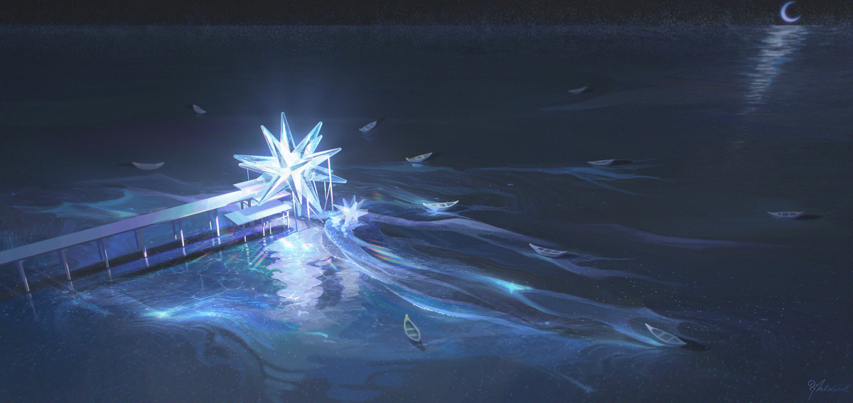 This is a pixiv picture whose title is 灯塔.