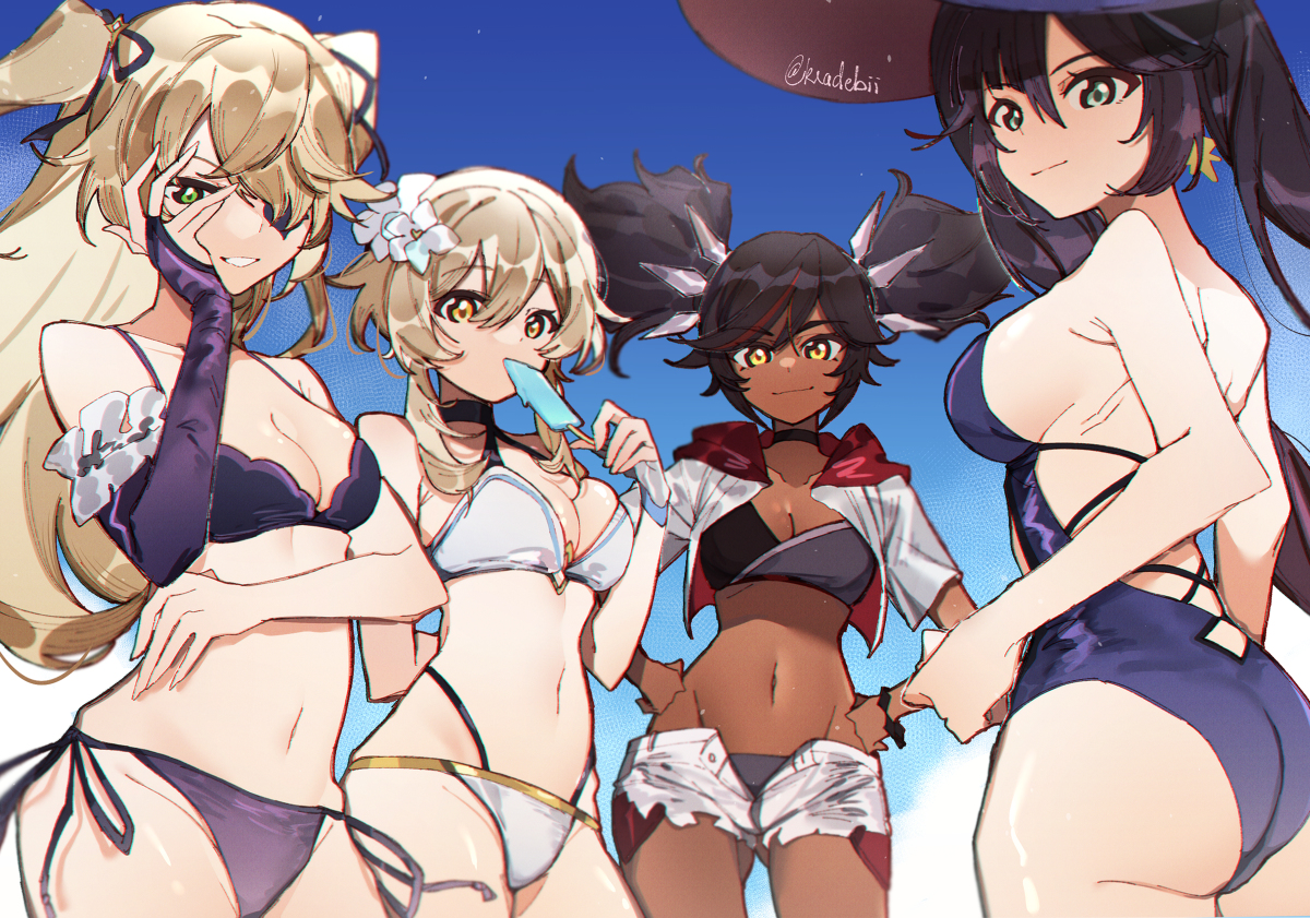 This is a pixiv picture whose title is Genshin Impact - Summer 2.8.