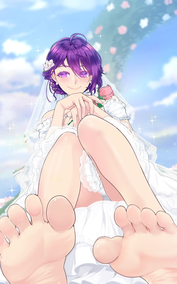 This is a pixiv picture whose title is 三汐 花嫁.