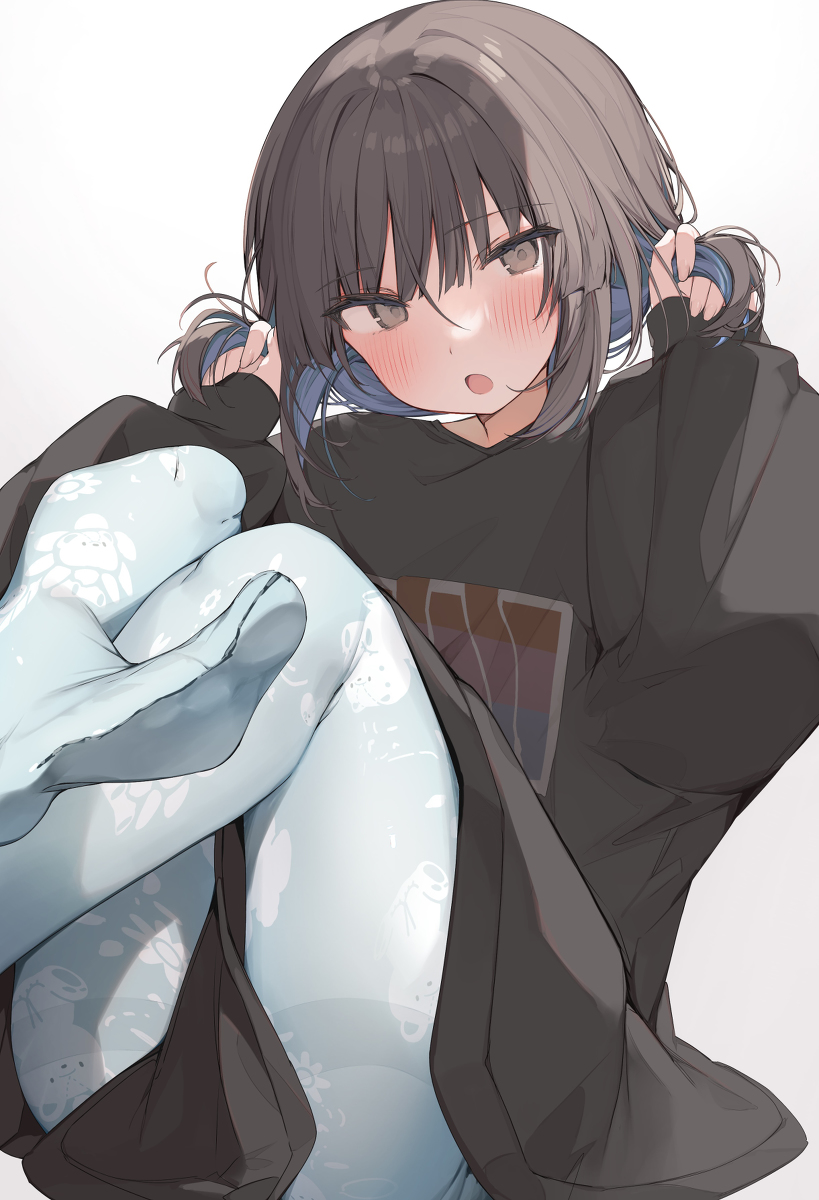 This is a pixiv picture whose title is インナーカラー×カラータイツ.