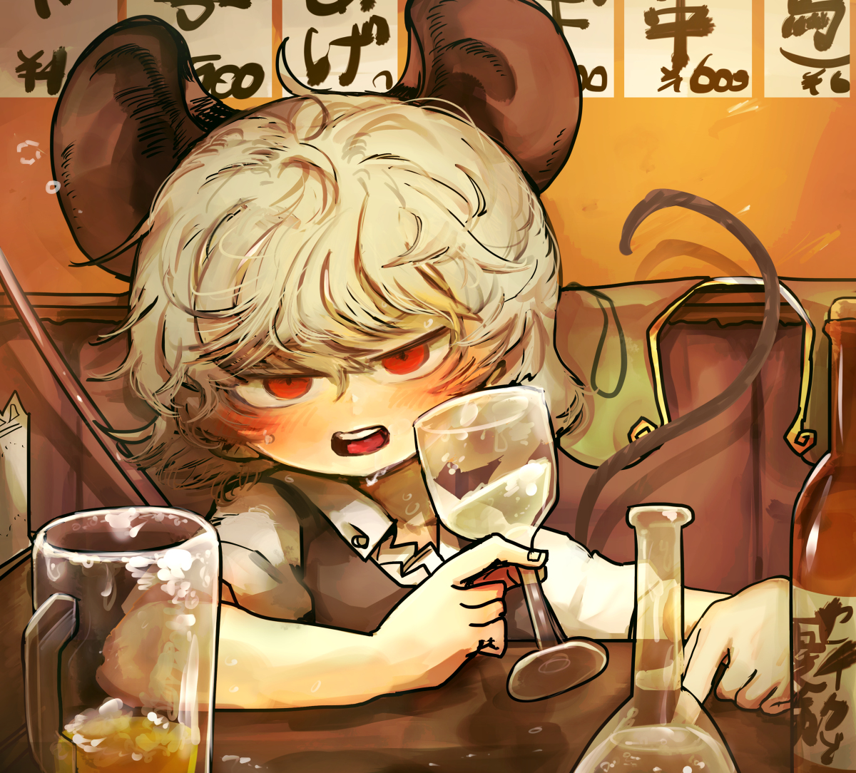 This is a pixiv picture whose title is ナズちゃん先輩の愚痴を聞こうの会.