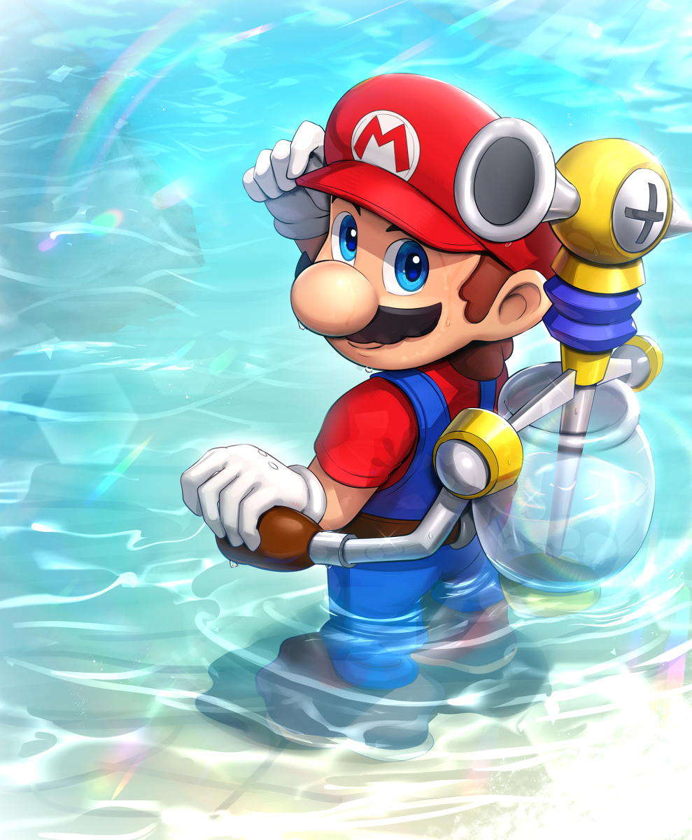 This is a pixiv picture whose title is マリオサンシャイン.