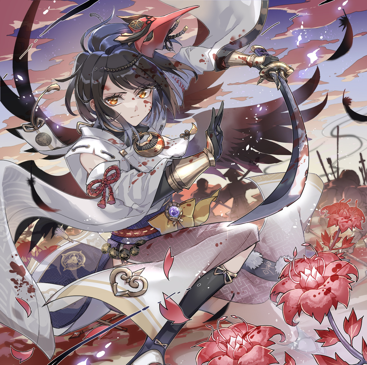 This is a pixiv picture whose title is 戦将.