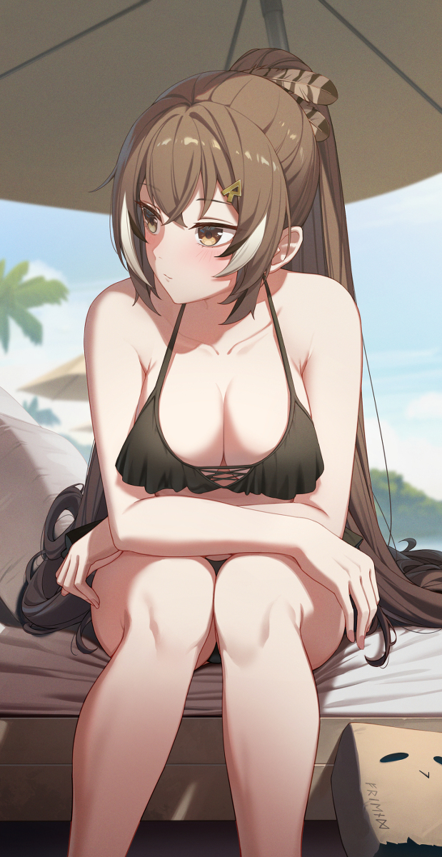 This is a pixiv picture whose title is Mumei 水着.