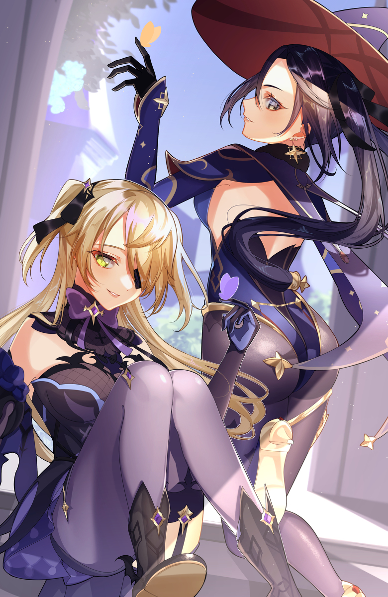 This is a pixiv picture whose title is フィッシュルとモナ.