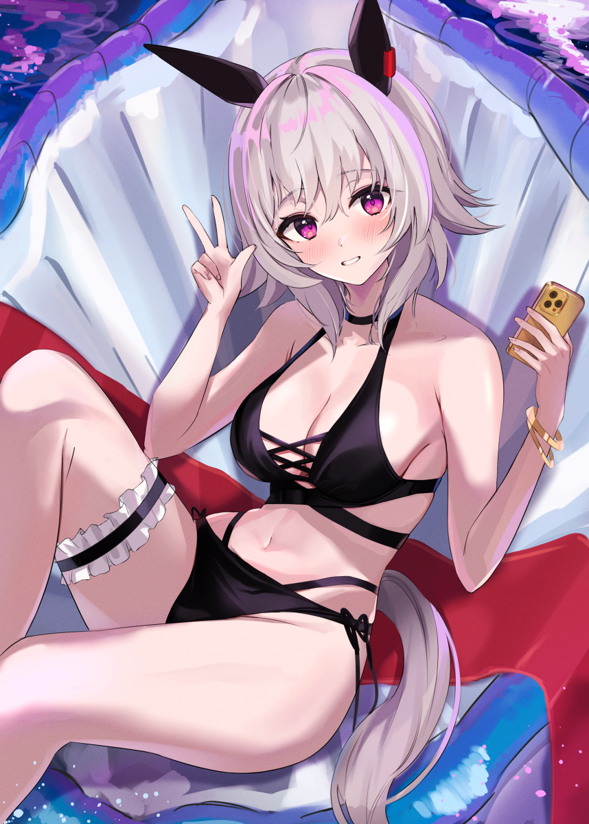 This is a pixiv picture whose title is ナイトプールカレチャン.