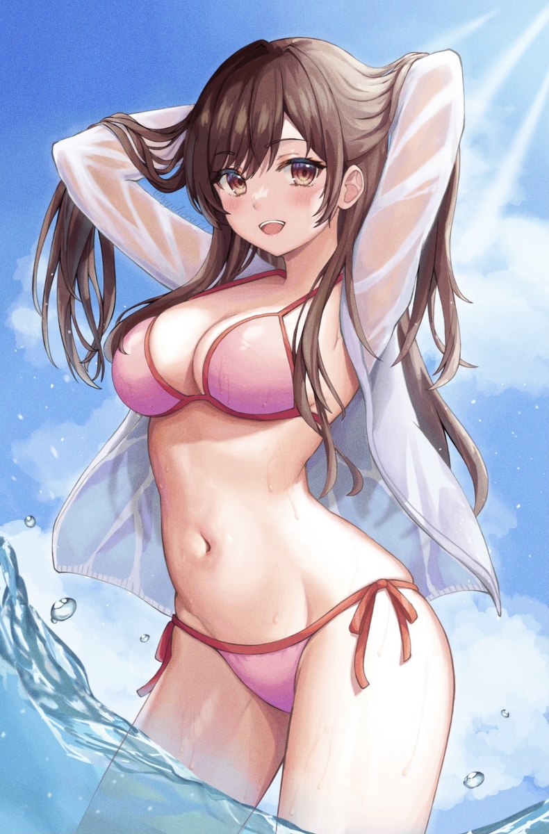 This is a pixiv picture whose title is 水原千鶴🏝.