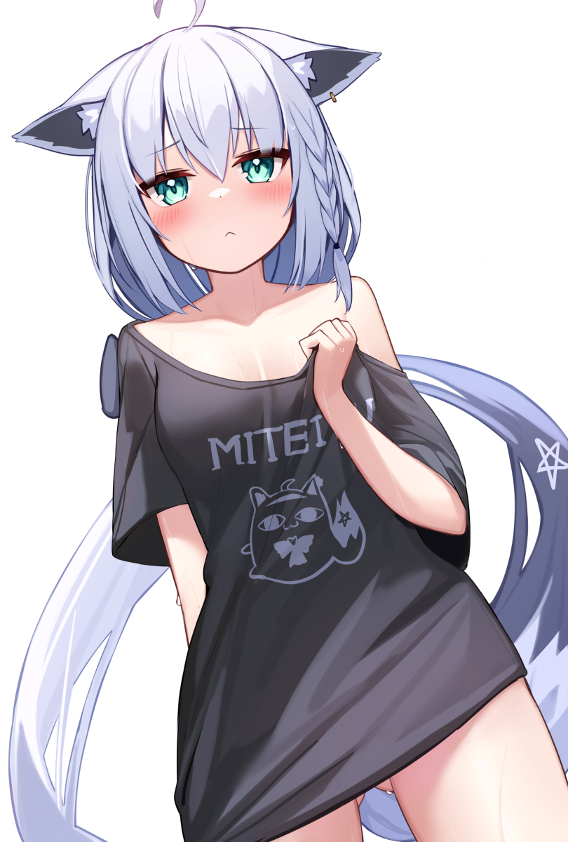 This is a pixiv picture whose title is 暑い....