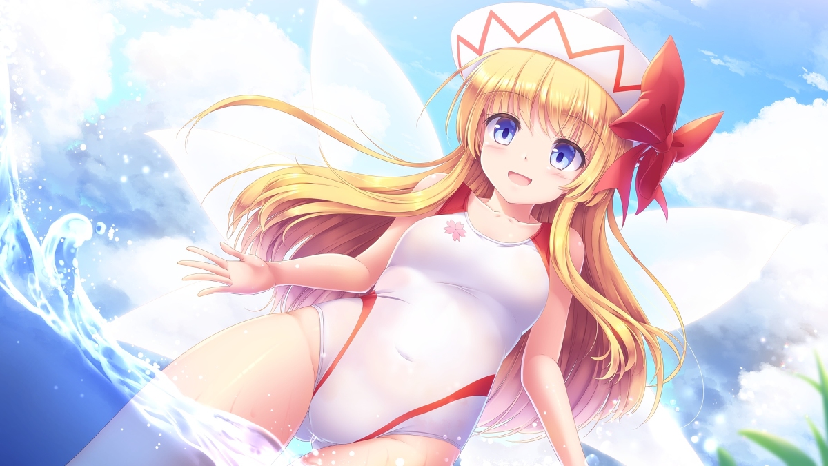 This is a pixiv picture whose title is 妖精の川遊び.