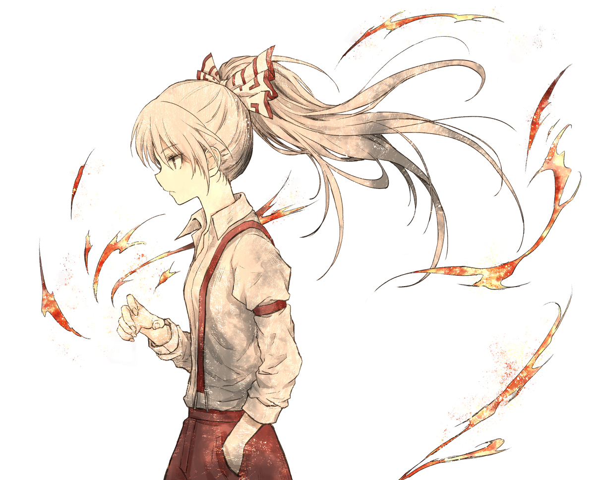 This is a pixiv picture whose title is 藤原妹紅.