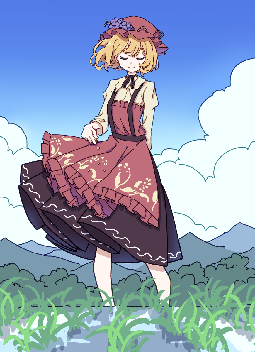 This is a pixiv picture whose title is 豊作を祈る穣子.