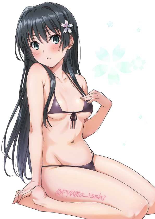 This is a pixiv picture whose title is 佐天さん水着.