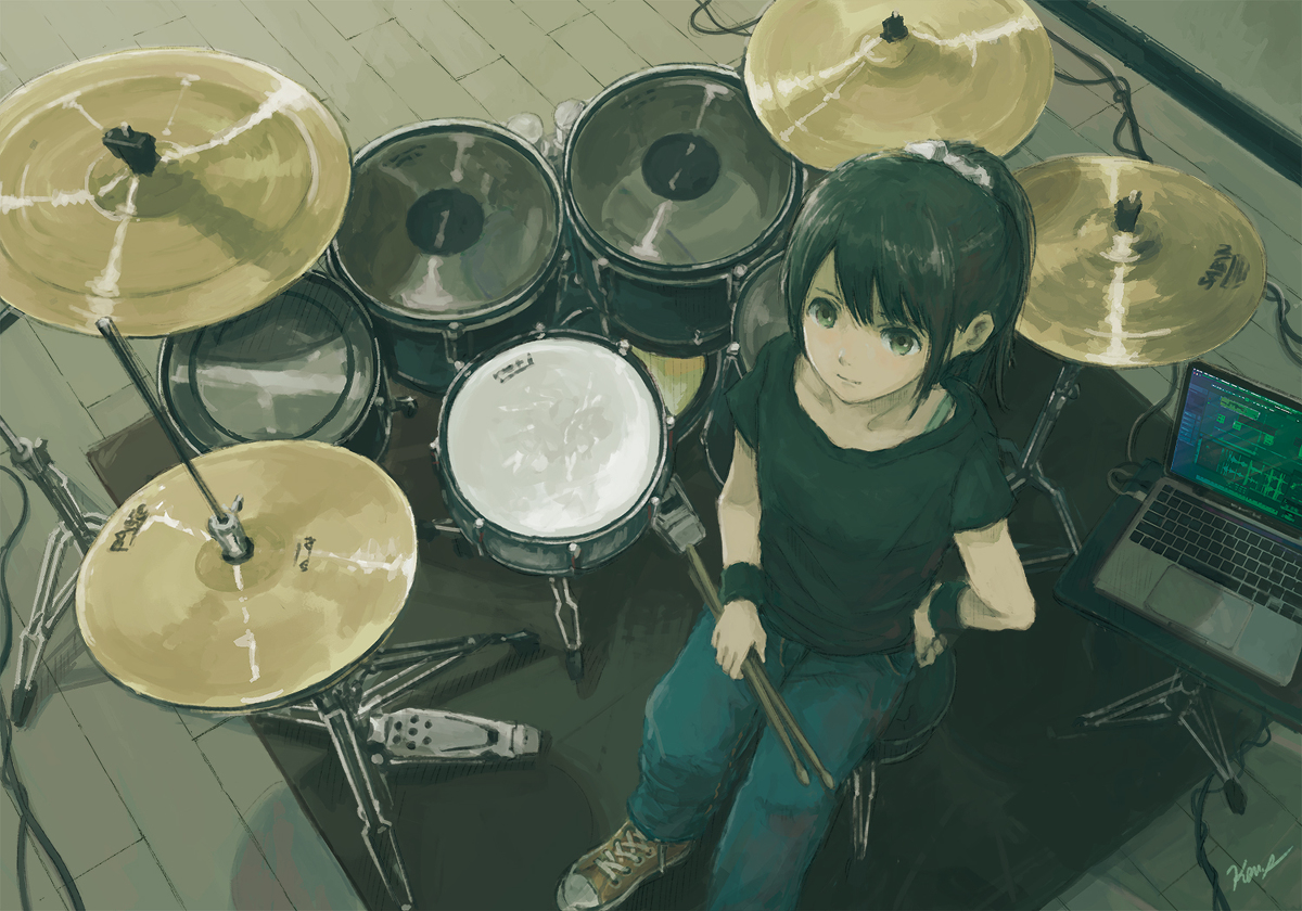 This is a pixiv picture whose title is 165bpm.