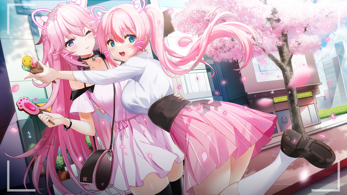 This is a pixiv picture whose title is 八重桜誕生日.